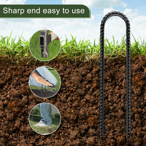 RUIJOROO trampoline and yard stake helps keep play areas secure