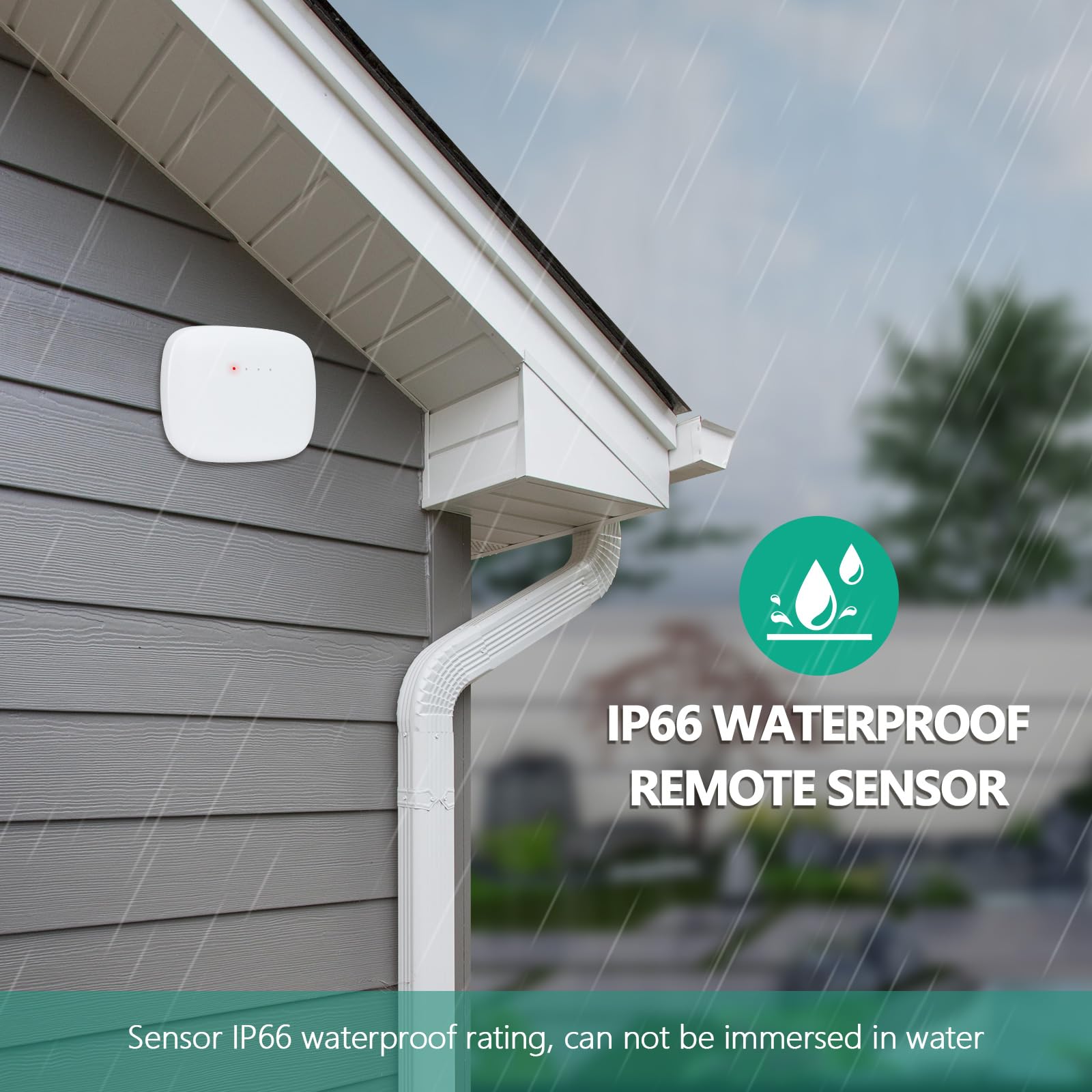 RUIKORING 330ft transmission range enables real-time data across your patio or greenhouse.
