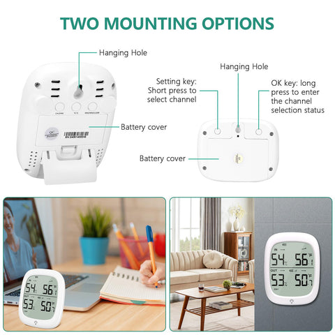 RUIKORING flexible mounting options fit walls, desktops, or magnets for versatile setup.