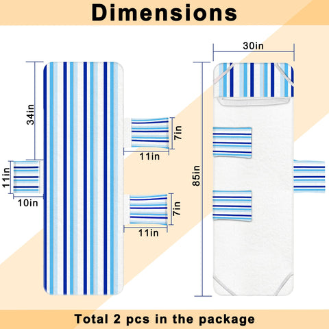 Ruikyhom lounge towel with four corner straps to prevent shifting.