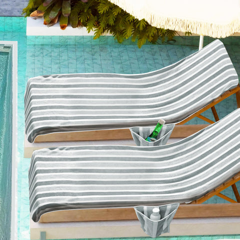 Ruikyhom machine washable lounge chair towels offer easy maintenance.