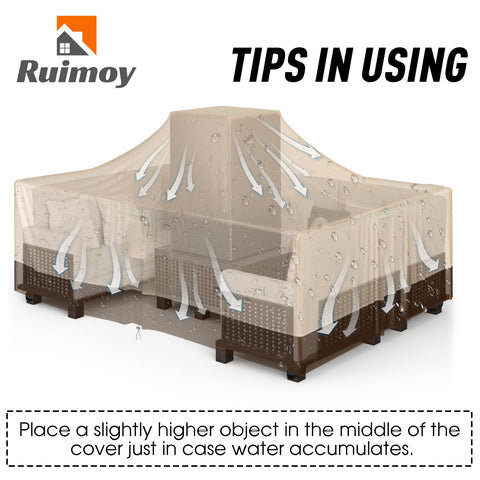 Ruimoy 600D construction with reinforced seams delivers lasting outdoor protection.