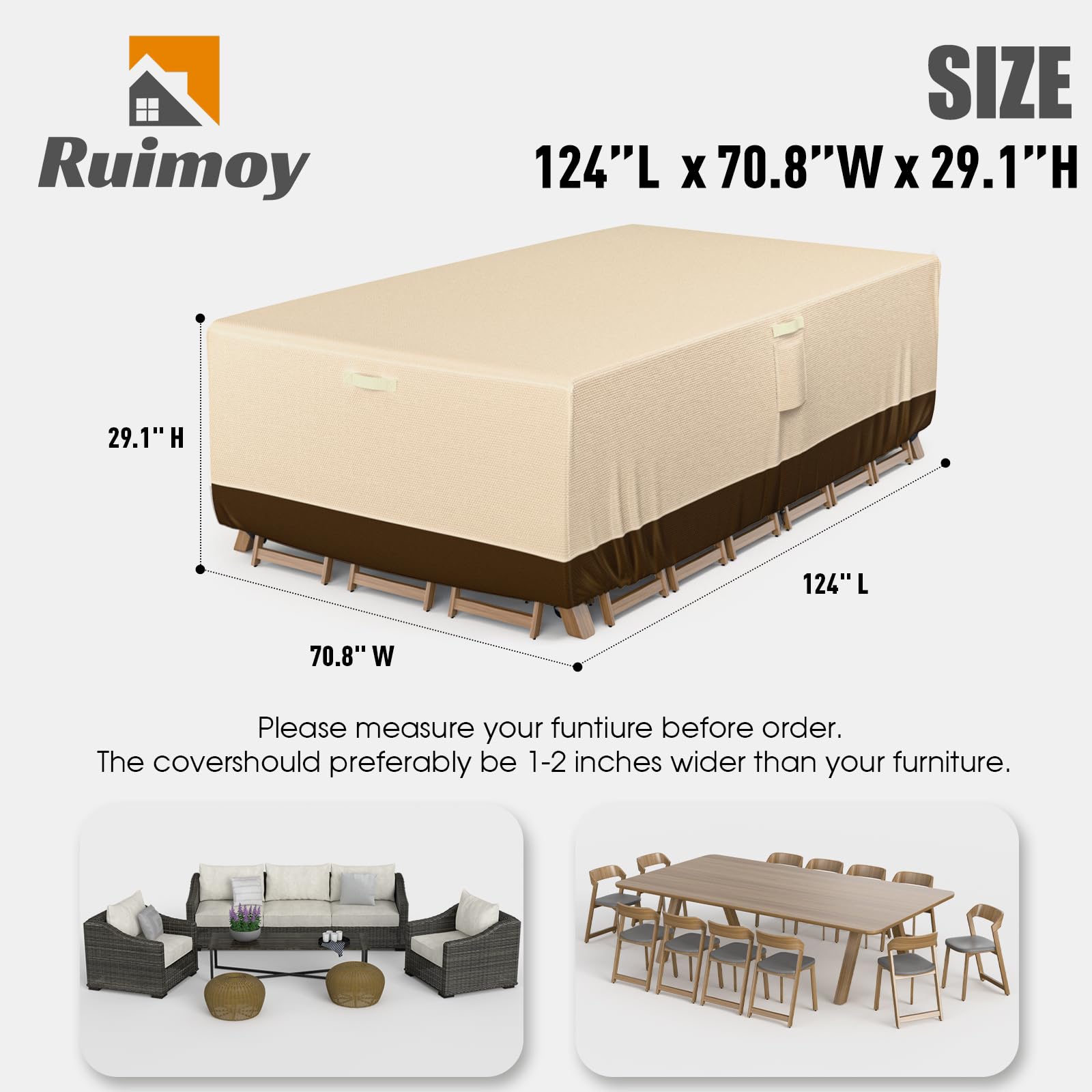 Ruimoy cover with vent design promotes airflow and reduces condensation.