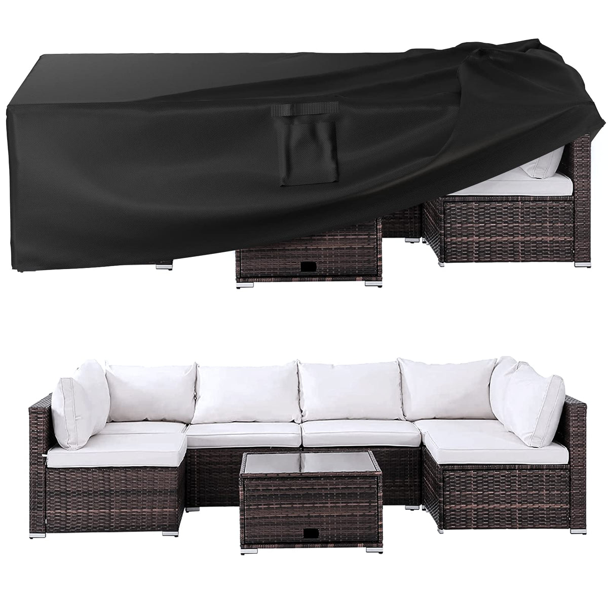Ruimoy cover illustrating universal 111x74x28 in fit for outdoor furniture