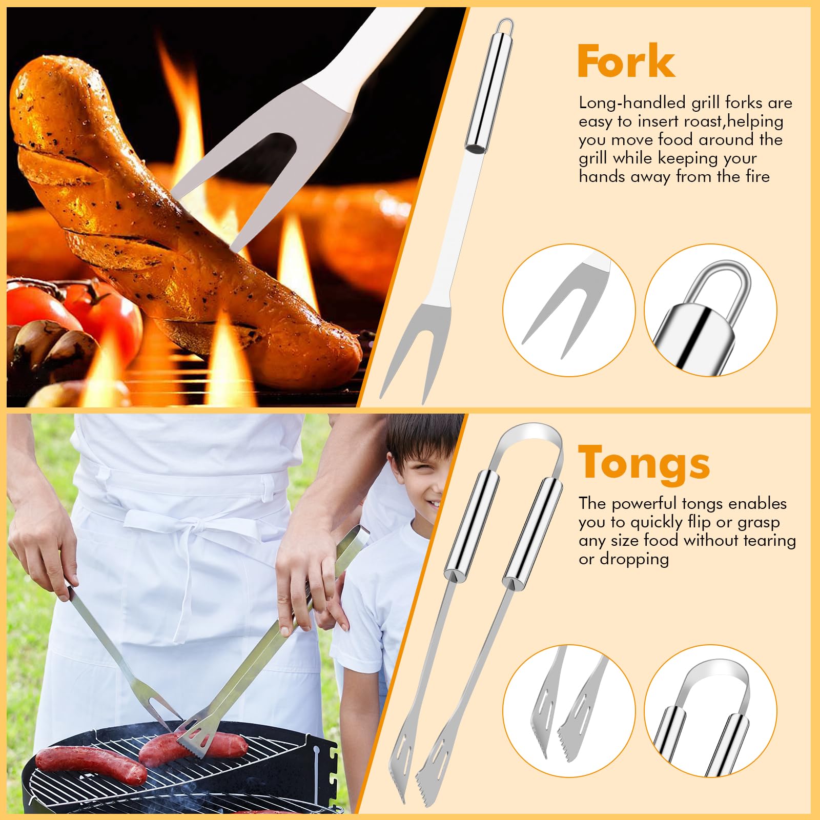 Ruinengda stainless spatula for precise turning and control.