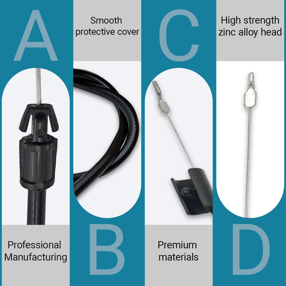 RuiQalith zone control cable replacement for Husqvarna 6751P, reliable signaling