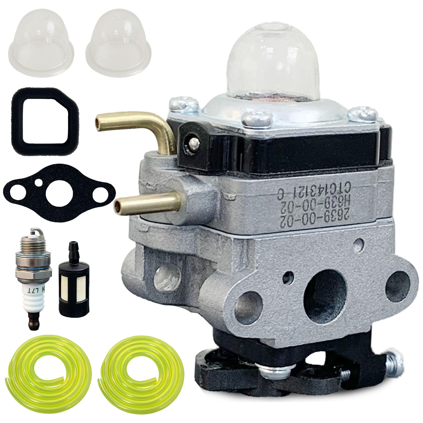 Ruixing Ry253SS carburetor close-up highlighting precise fuel fittings