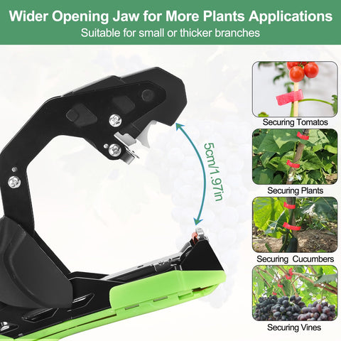 Rukhool lightweight garden tying tool for effortless one-handed operation.