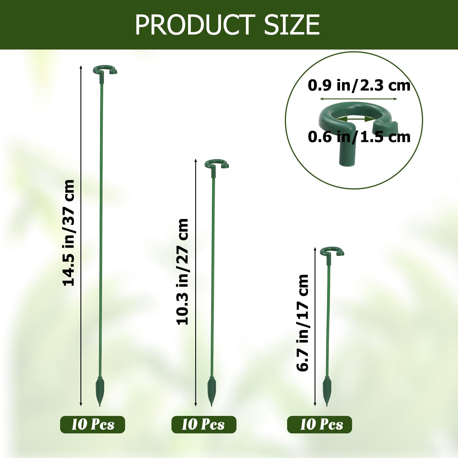 Ruksifg V prong stake enables easy soil insertion