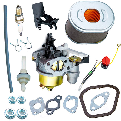Ruma adjustable carburetor kit GX160 close-up with sediment bowl for fuel filtration.