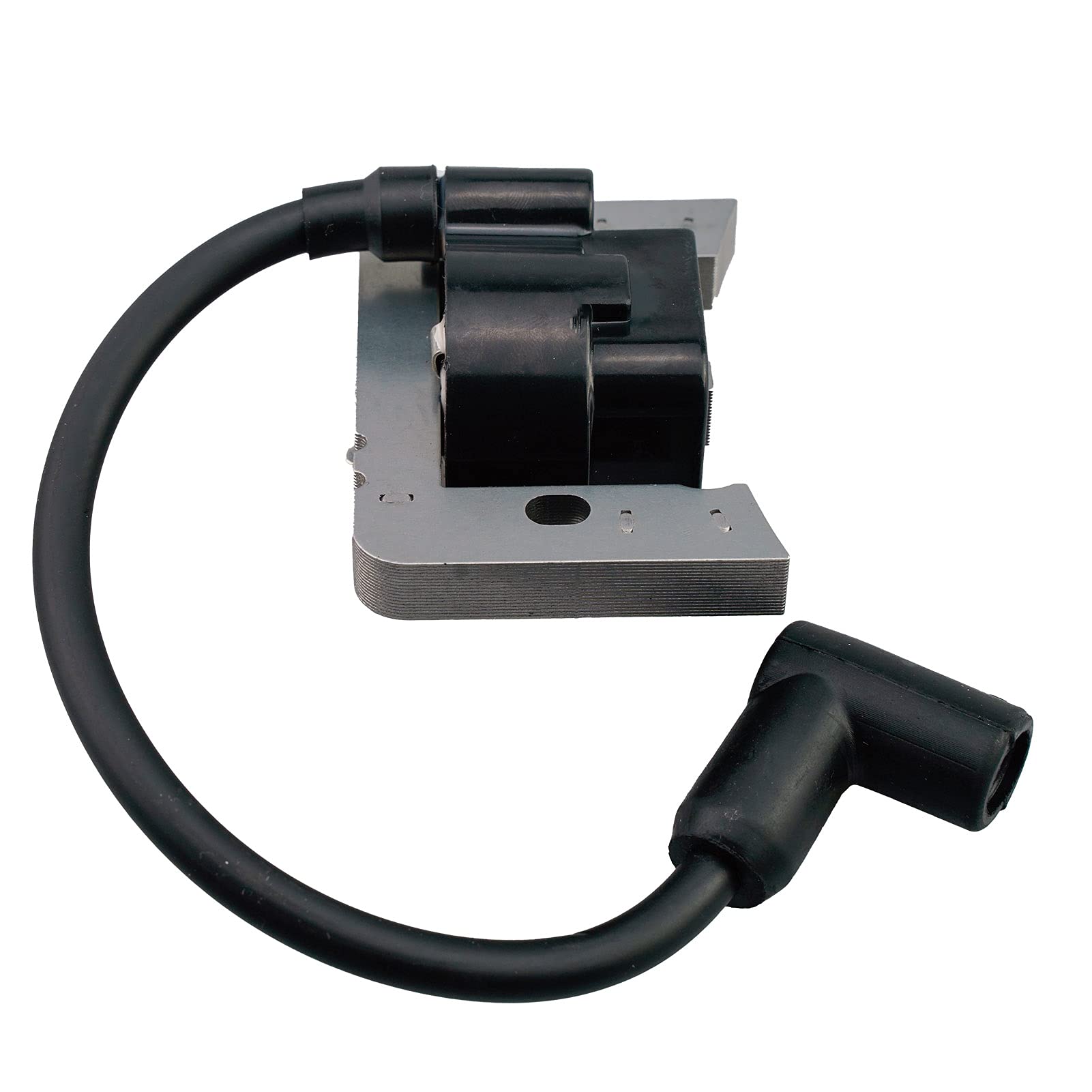 Ruma ignition coil mounted on engine during mower or snow blower use.