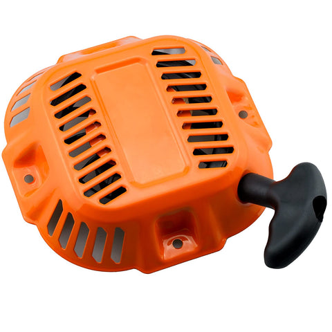 Ruma orange pull start on an engine for clear visibility during service