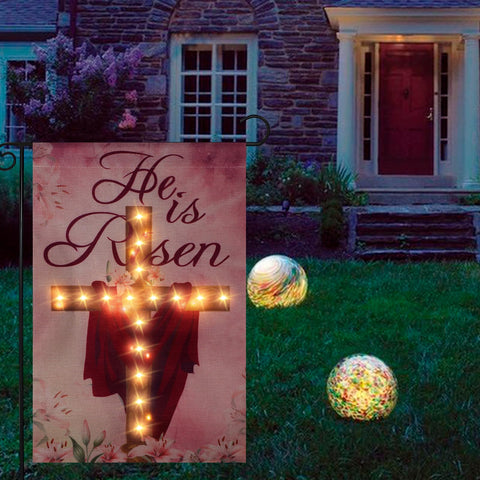 RUMIA Easter garden flag suitable for porch or balcony display