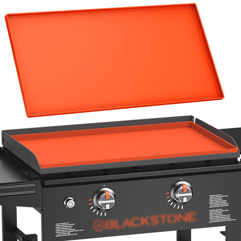 Rumlick 28-inch silicone griddle mat cover on Blackstone protects from dust and moisture.