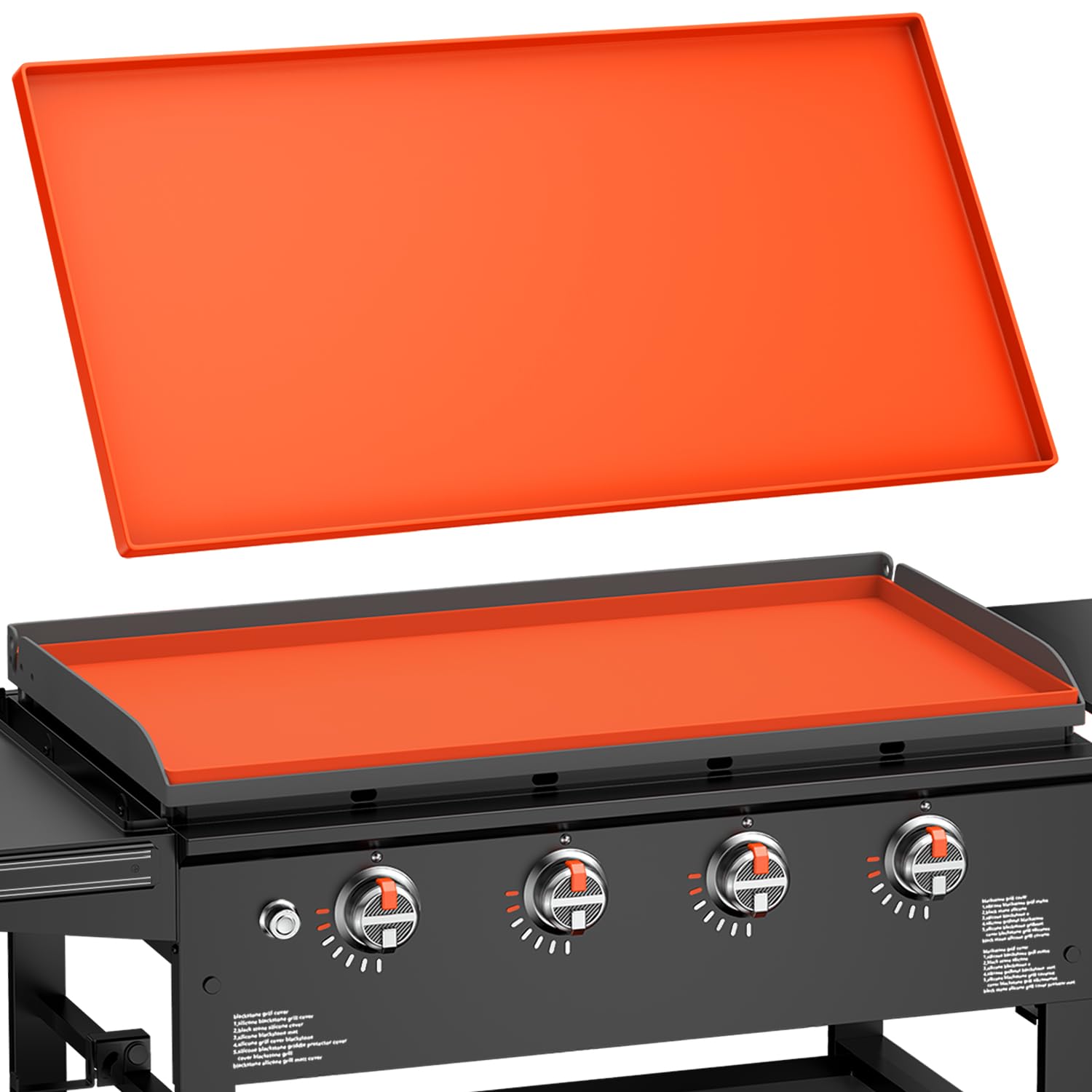 Rumlick 36-inch silicone griddle mat cover on Blackstone protects surface from dust and moisture.