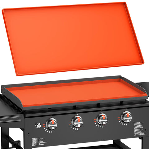 Rumlick 36-inch silicone griddle mat cover on Blackstone protects surface from dust and moisture.
