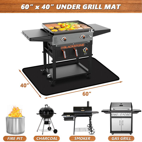 Oil and water-proof surface; easy cleaning after grilling