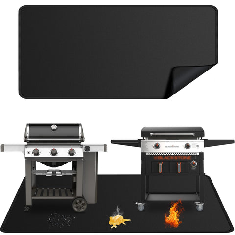 Rumlick extra-large under-grill mat protecting decks from sparks and grease