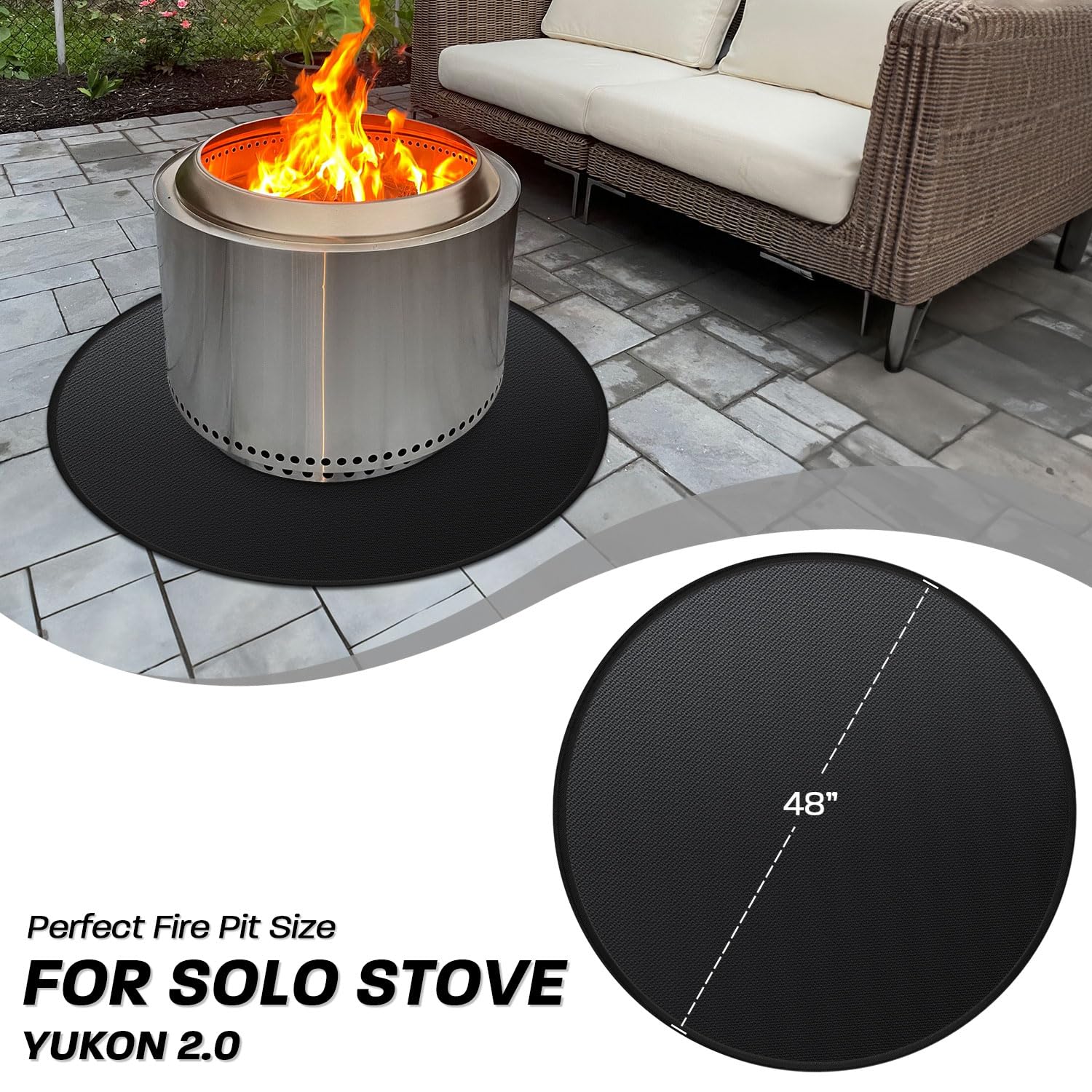 Rumlick portable, foldable mat is ideal for camping and portable fires.