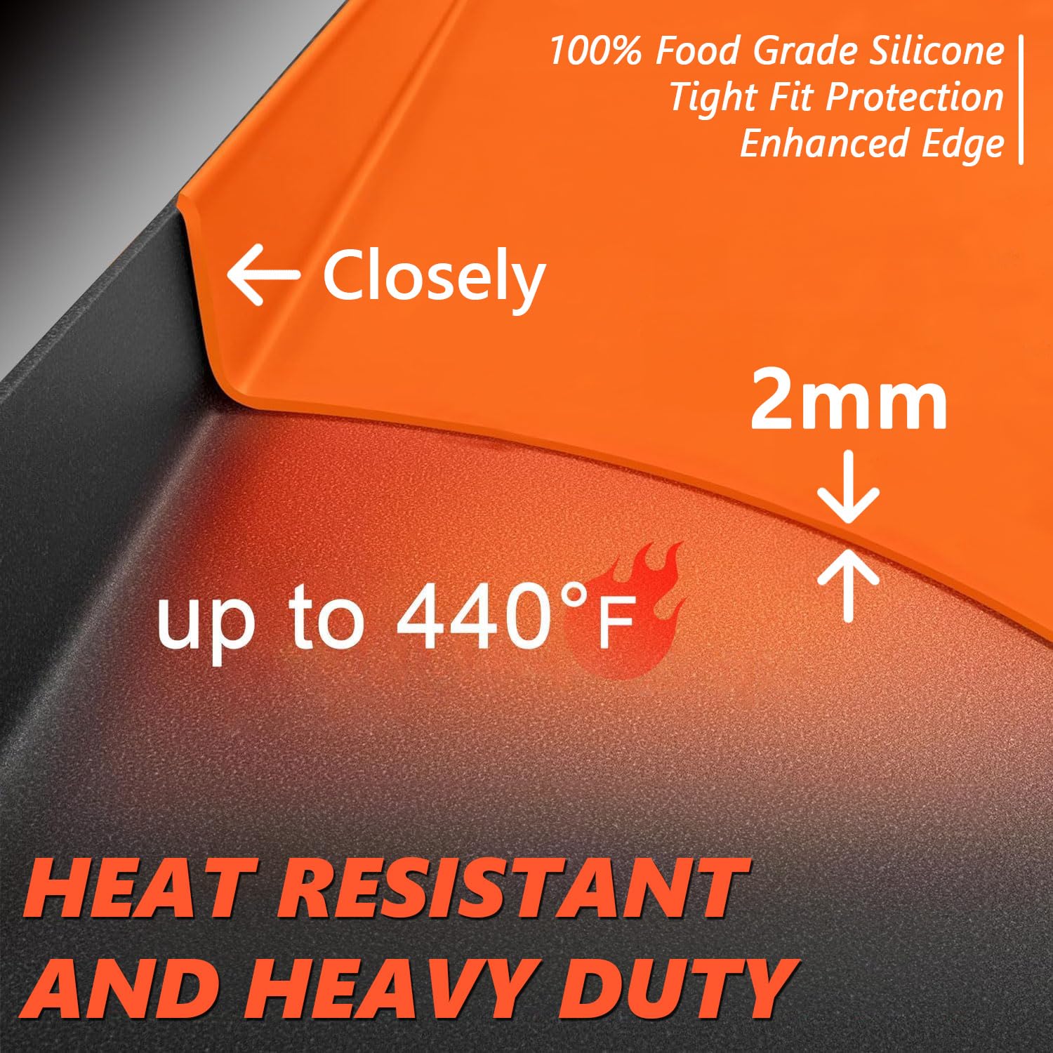 Rumlick mat prolongs the griddle's life by shielding from moisture and scratches.