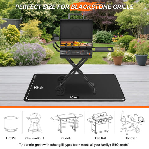 Rumlick heat-resistant fiberglass layer protects wood and pavers from embers.