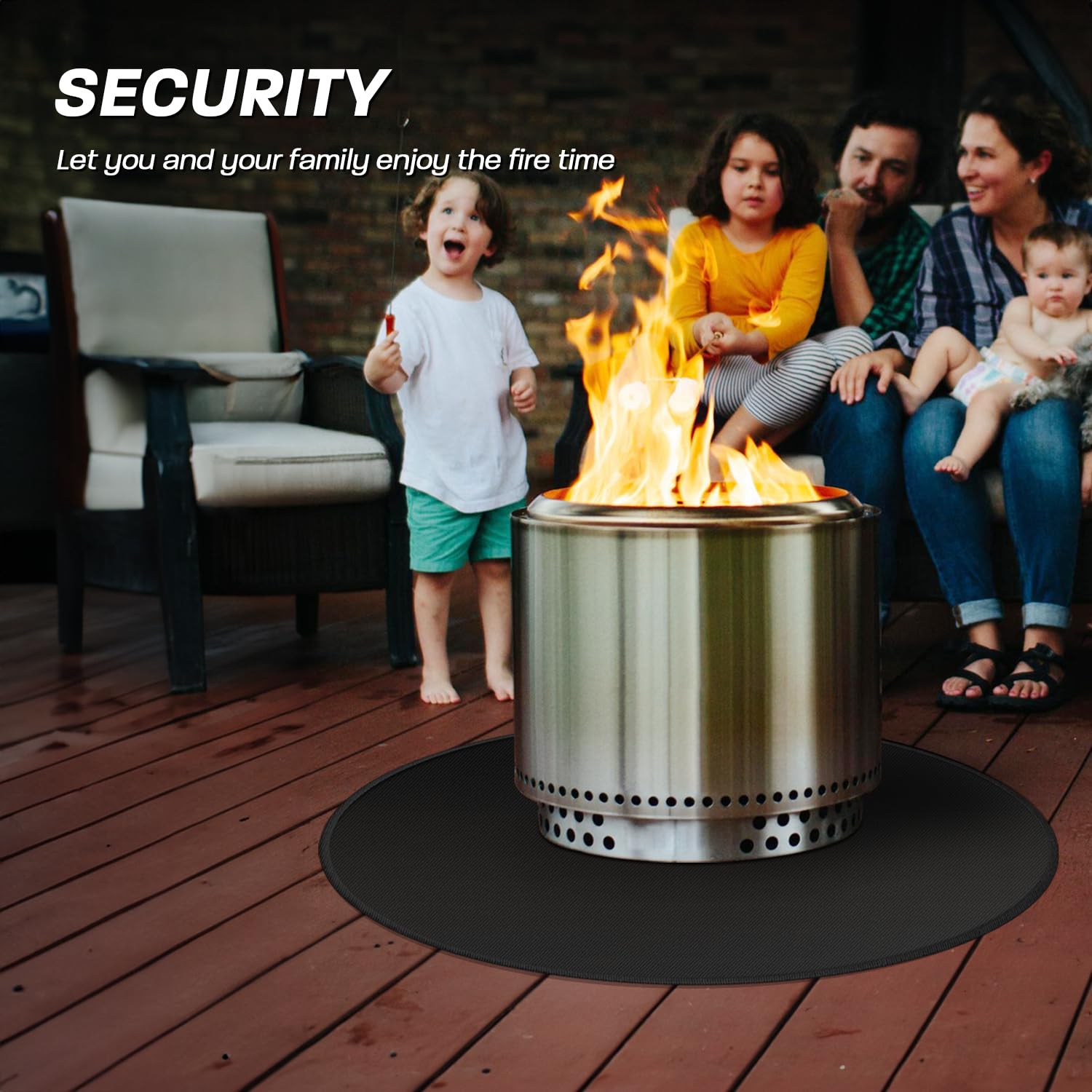 Rumlick mat suits fireplaces, grills, and various fire pits for versatile use.