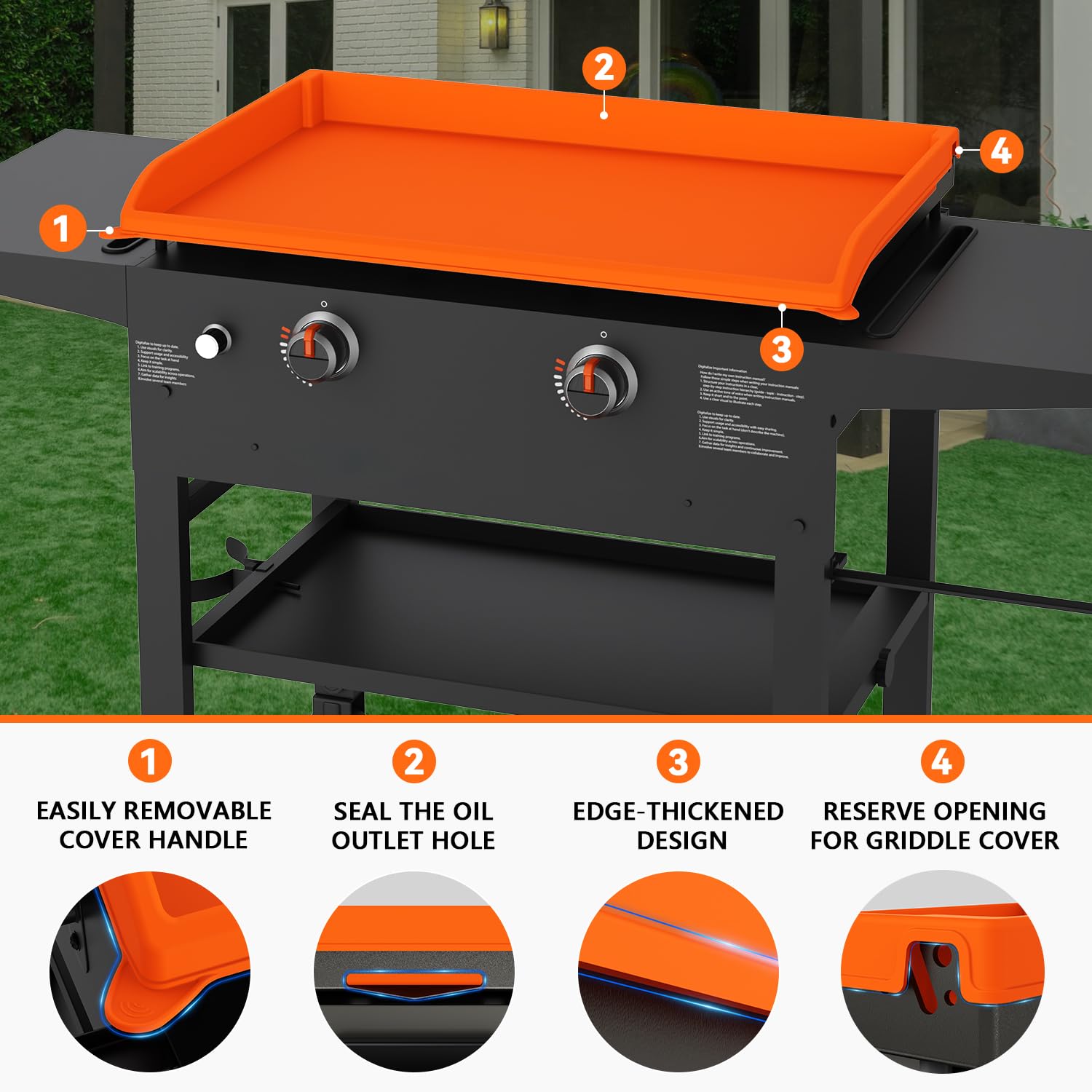 rumlick durable cover prolongs griddle life by shielding against rust and scratches.