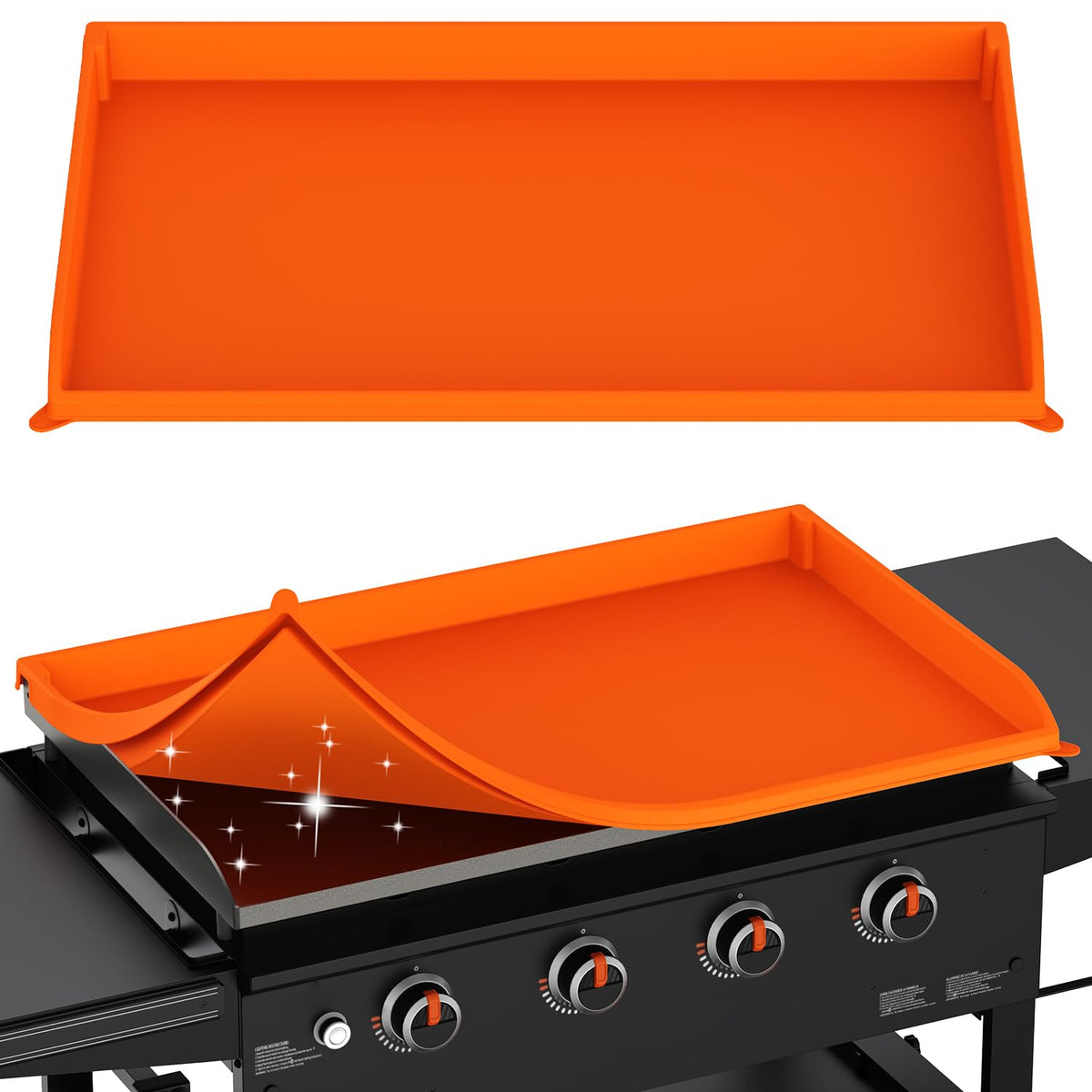Rumlick silicone griddle cover on a 36-inch Blackstone protecting from dust and moisture