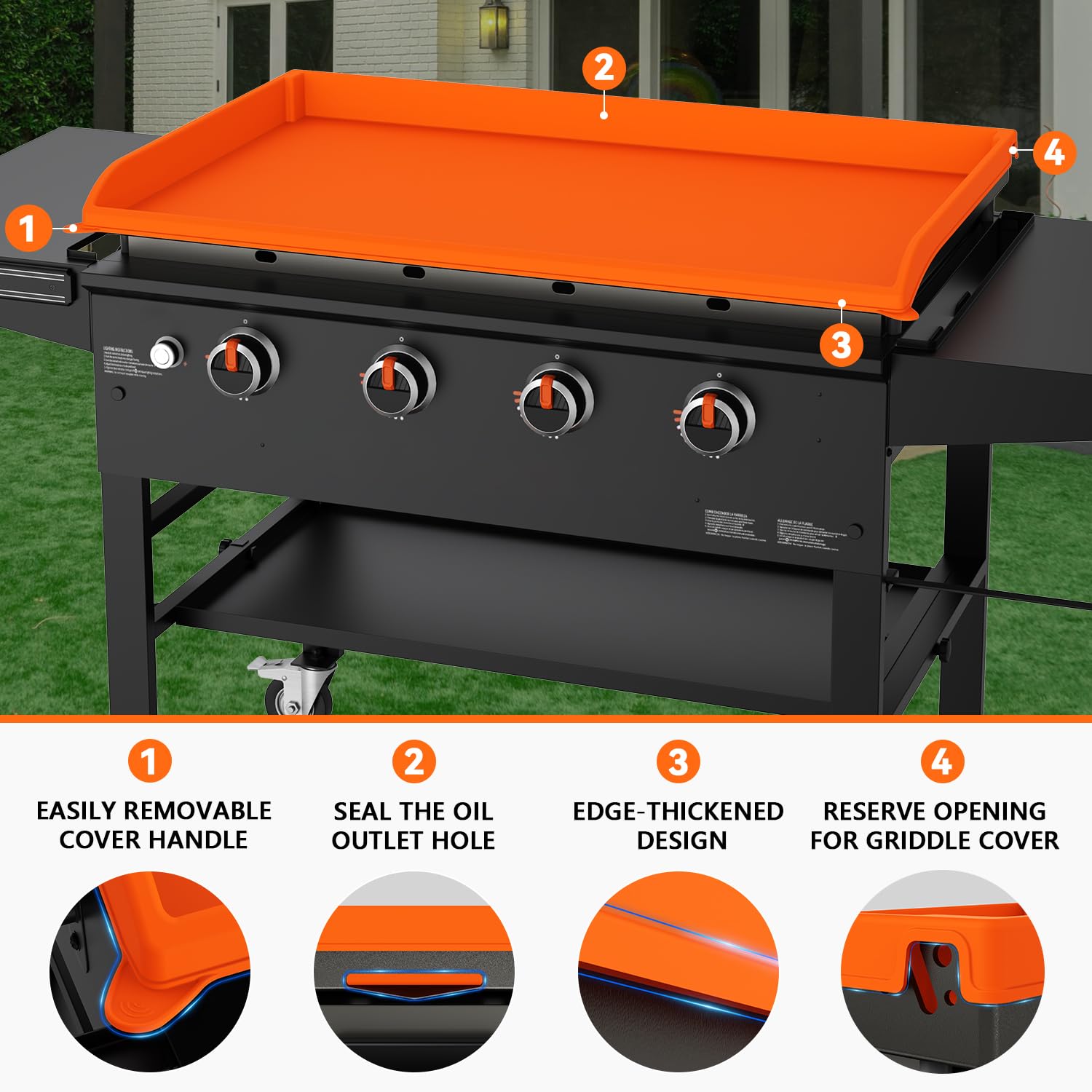 Rumlick silicone mat is easy to wipe clean after grilling sessions