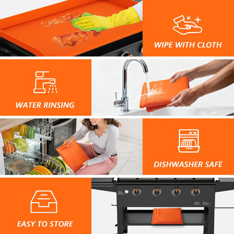 Rumlick griddle cover helps prolong griddle life by staying dry and scratch-free