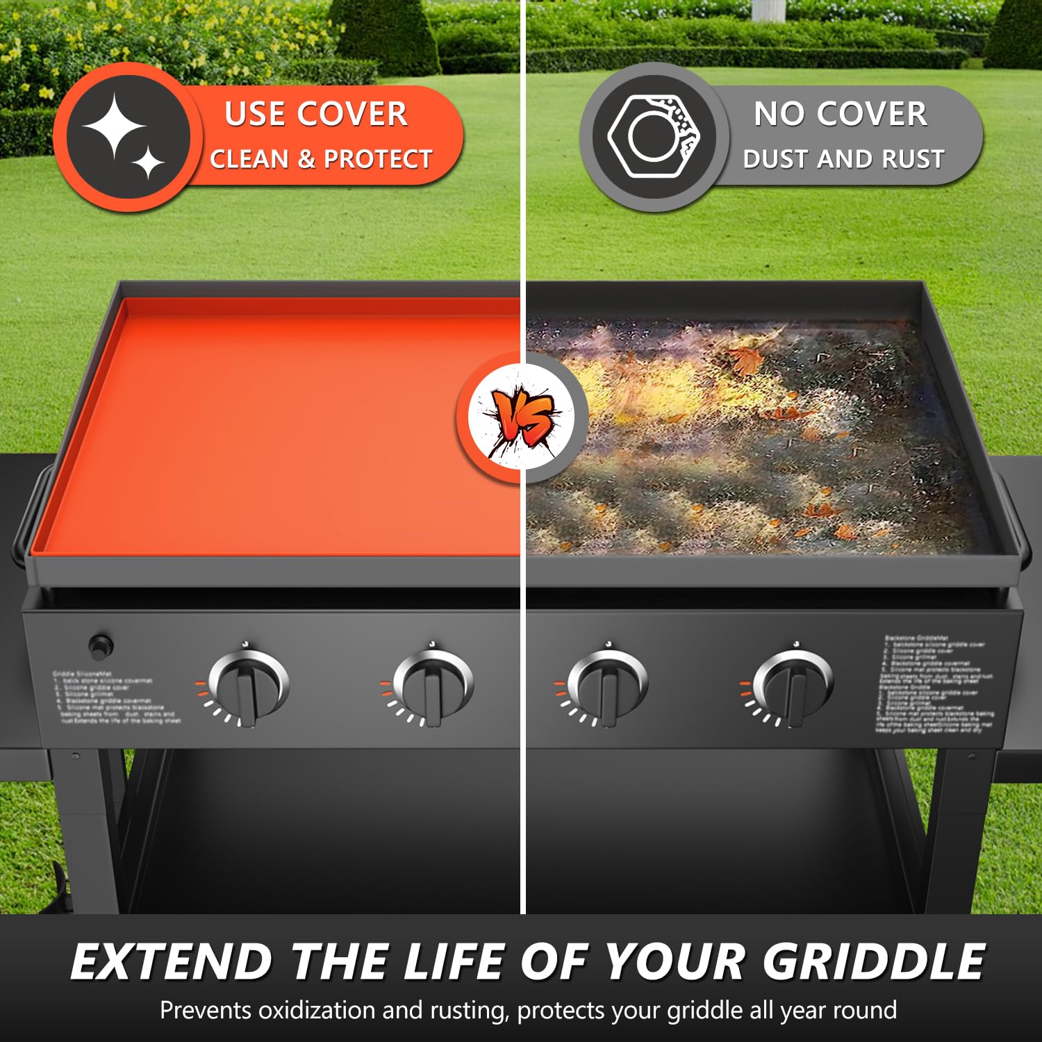 Rumlick silicone mat cleans quickly after outdoor cooking sessions.