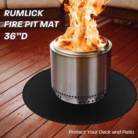 Rumlick Solo Stove bonfire compatibility mat fits Bonfire and Ranger 2.0 for cleaner patios.