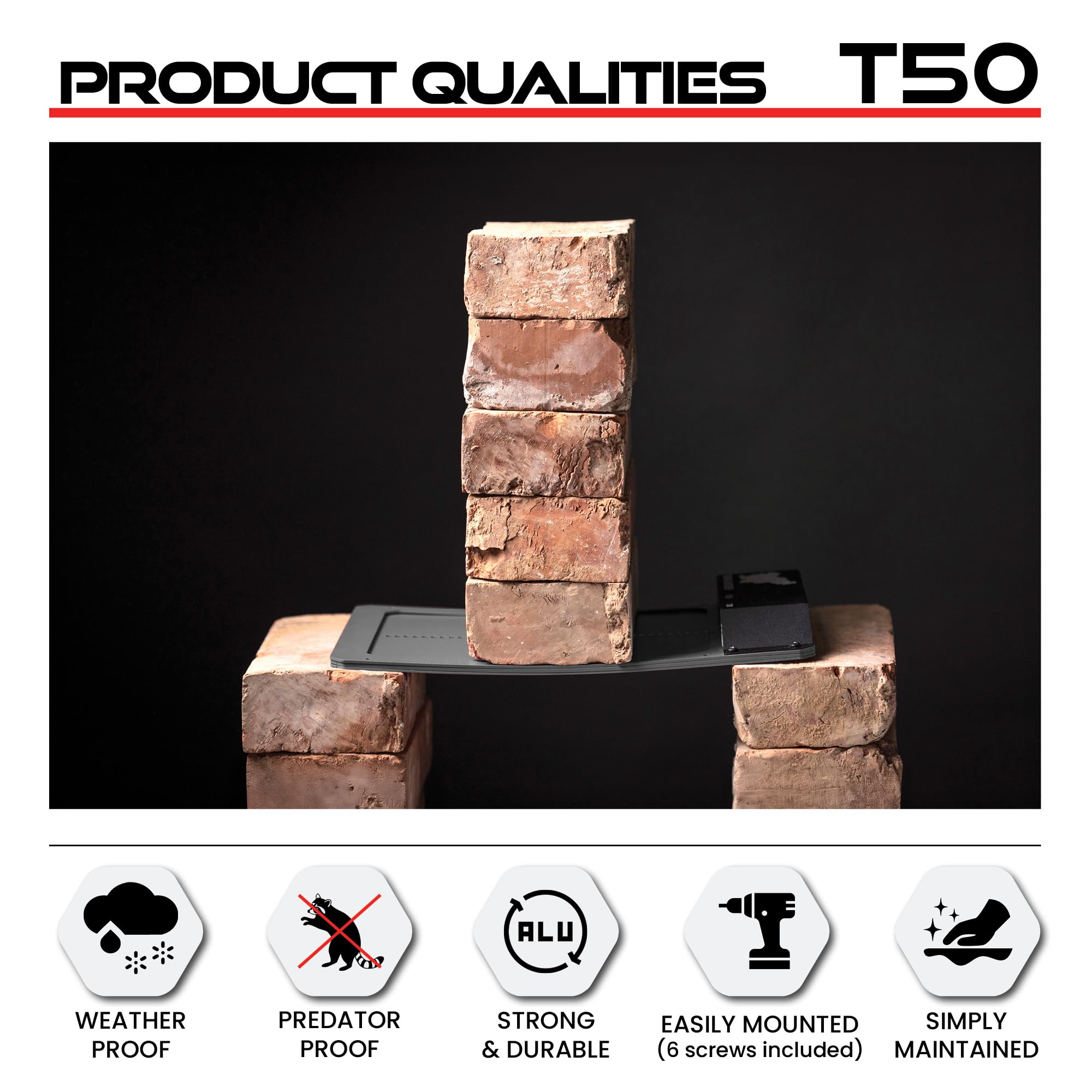RUN-CHICKEN T50 weatherproof aluminum housing stands up to outdoor conditions.