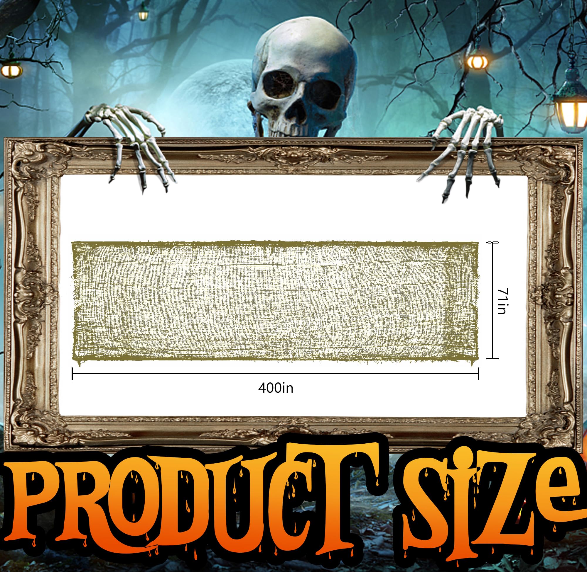 RunNico blood gauze yard decor creates dramatic, photogenic horror scenes for outdoors.