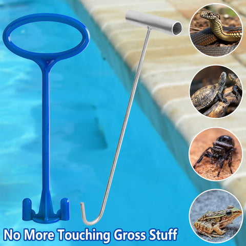 RunNico no-touch removal keeps hands safe while cleaning the skimmer area.
