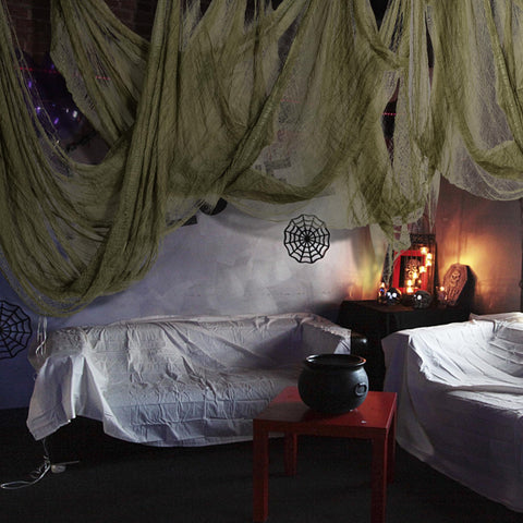 RunNico outdoor horror gauze fabric enhances decks and porches with atmospheric flair.