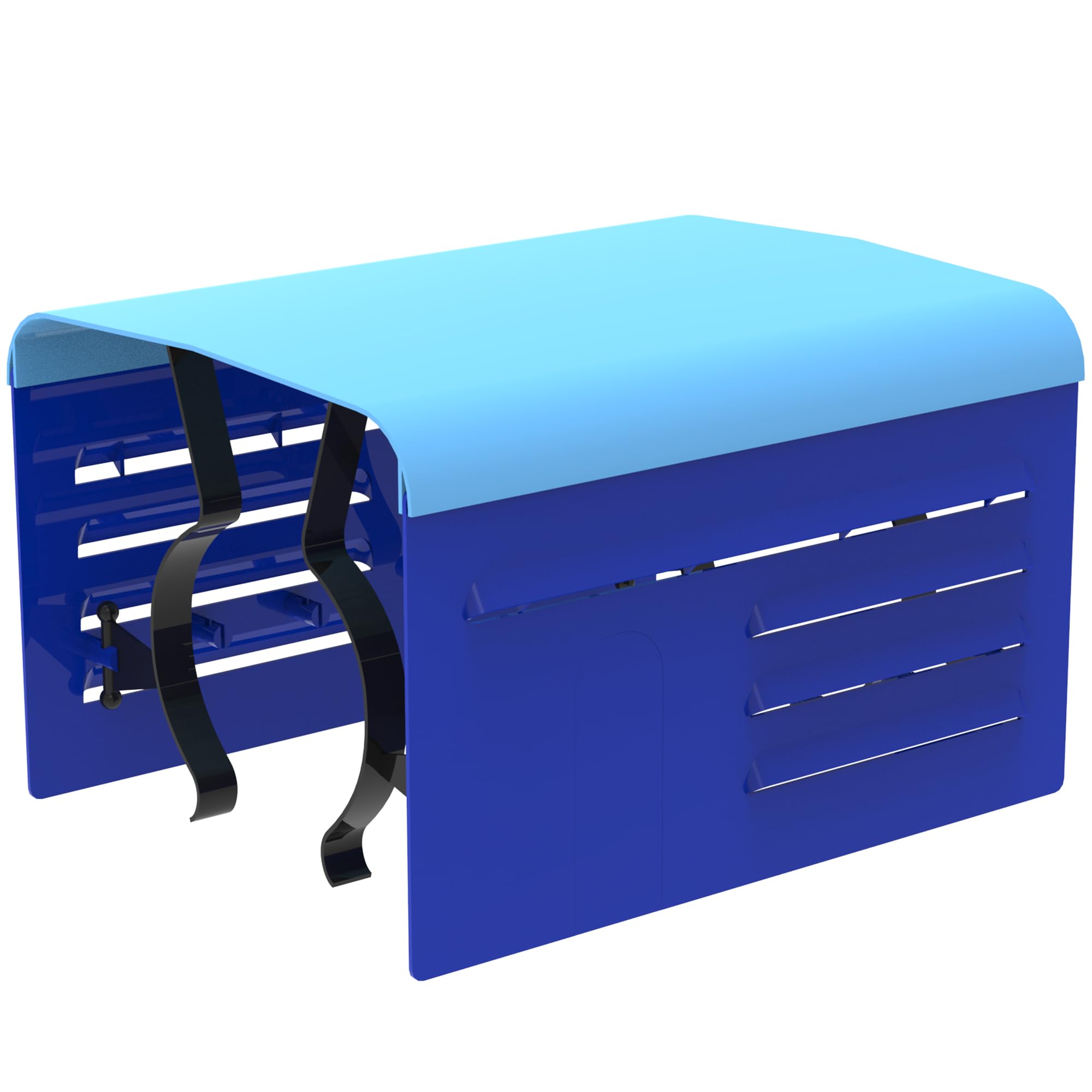 RunNico pool pump cover on an outside unit protects against UV rays and weather