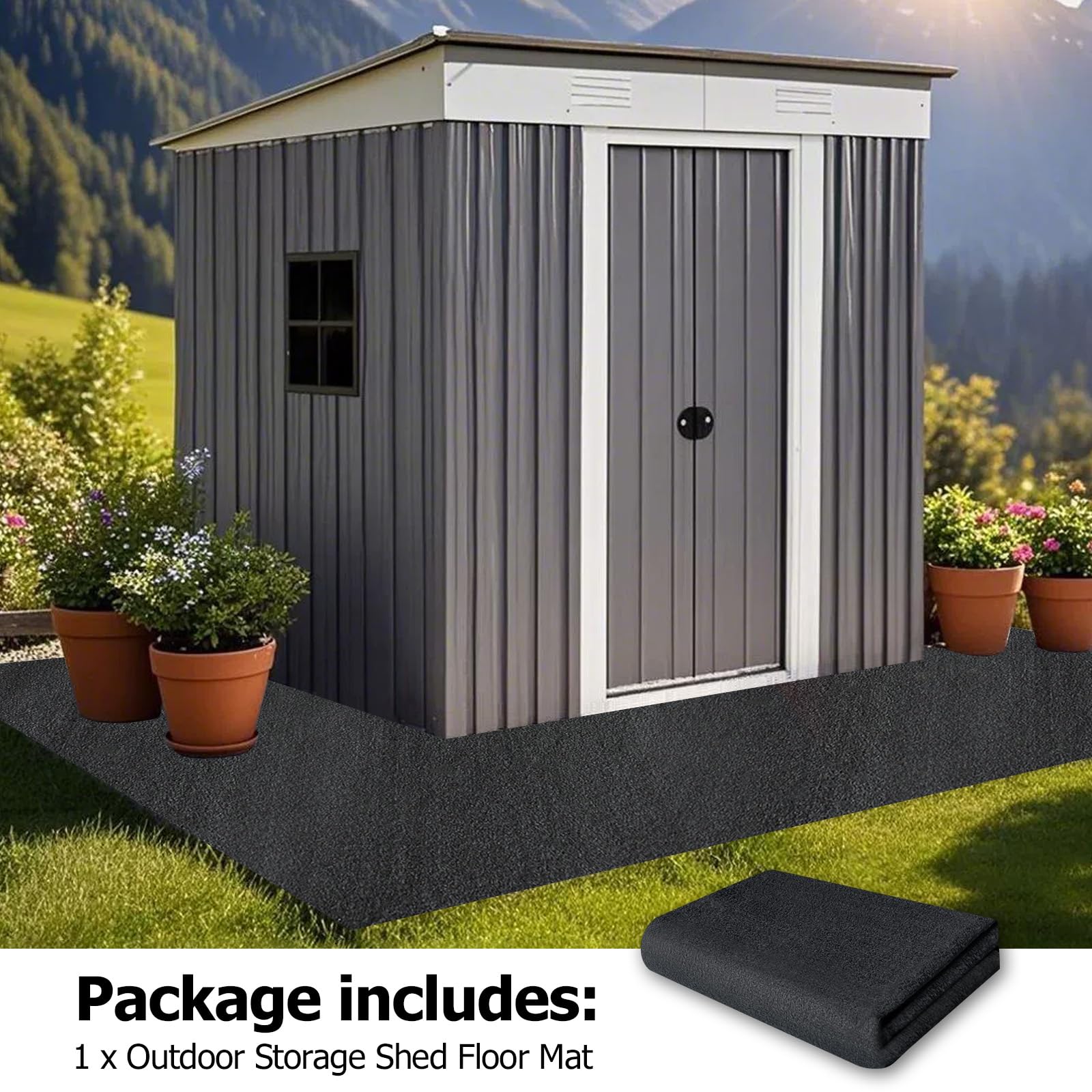 RUNZEG foldable storage mat—compact storage when not in use.