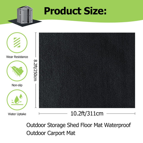 RUNZEG shed floor mat with non-slip backing on concrete to prevent slips