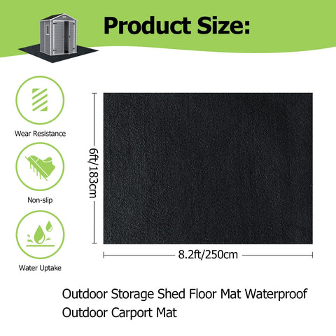 RUNZEG waterproof carport mat surface keeps ground dry and clean.
