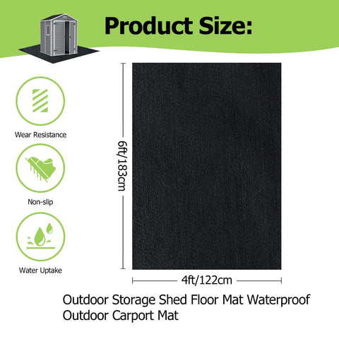 RUNZEG waterproof carport mat with non-slip backing for durable outdoor protection.