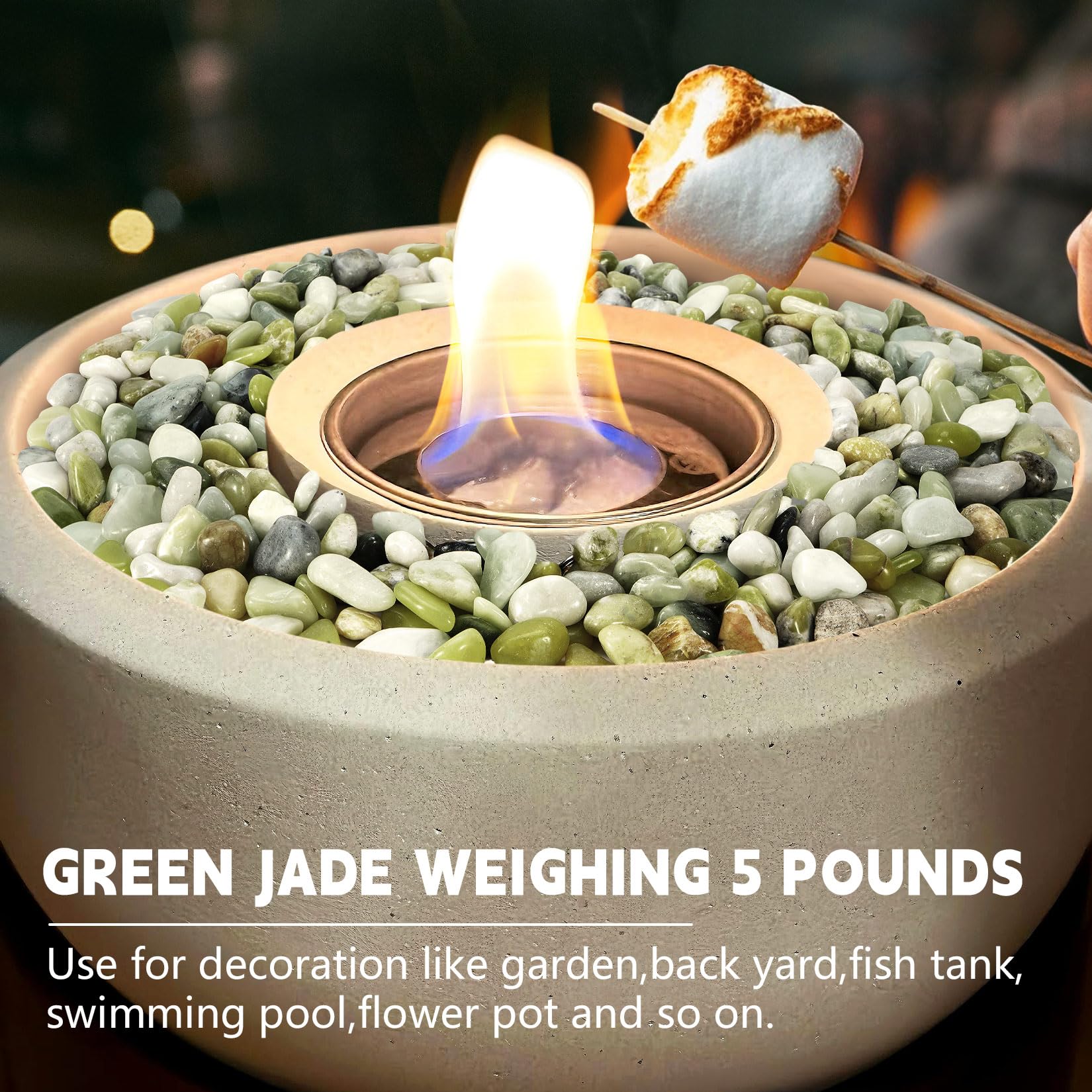 RUOJAS jade pebbles are easy to clean with water