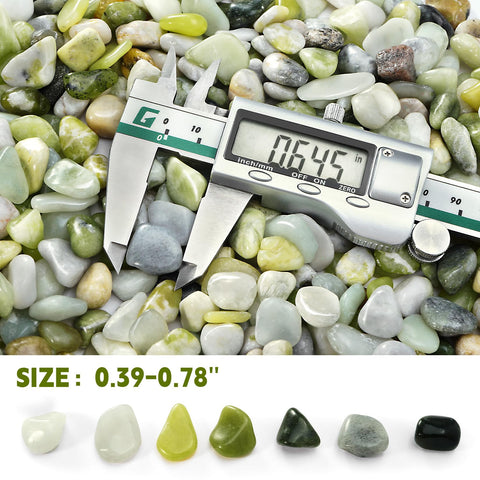 RUOJAS jade pebbles half-inch polished edges shine in pots or vases