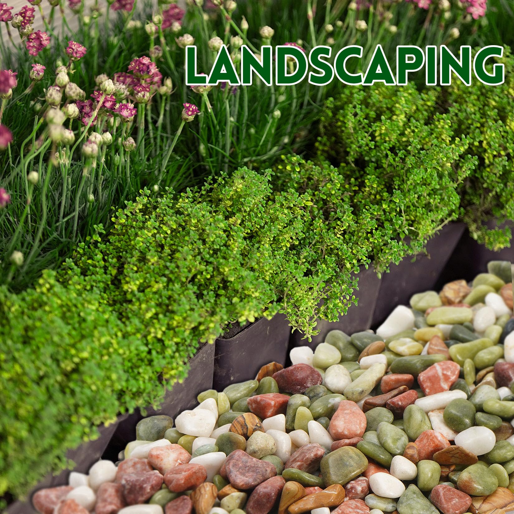 RUOJAS fire pit garden rocks provide stylish outdoor texture