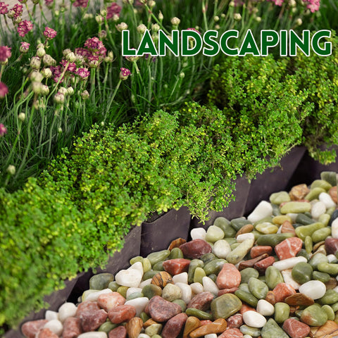 RUOJAS fire pit garden rocks provide stylish outdoor texture