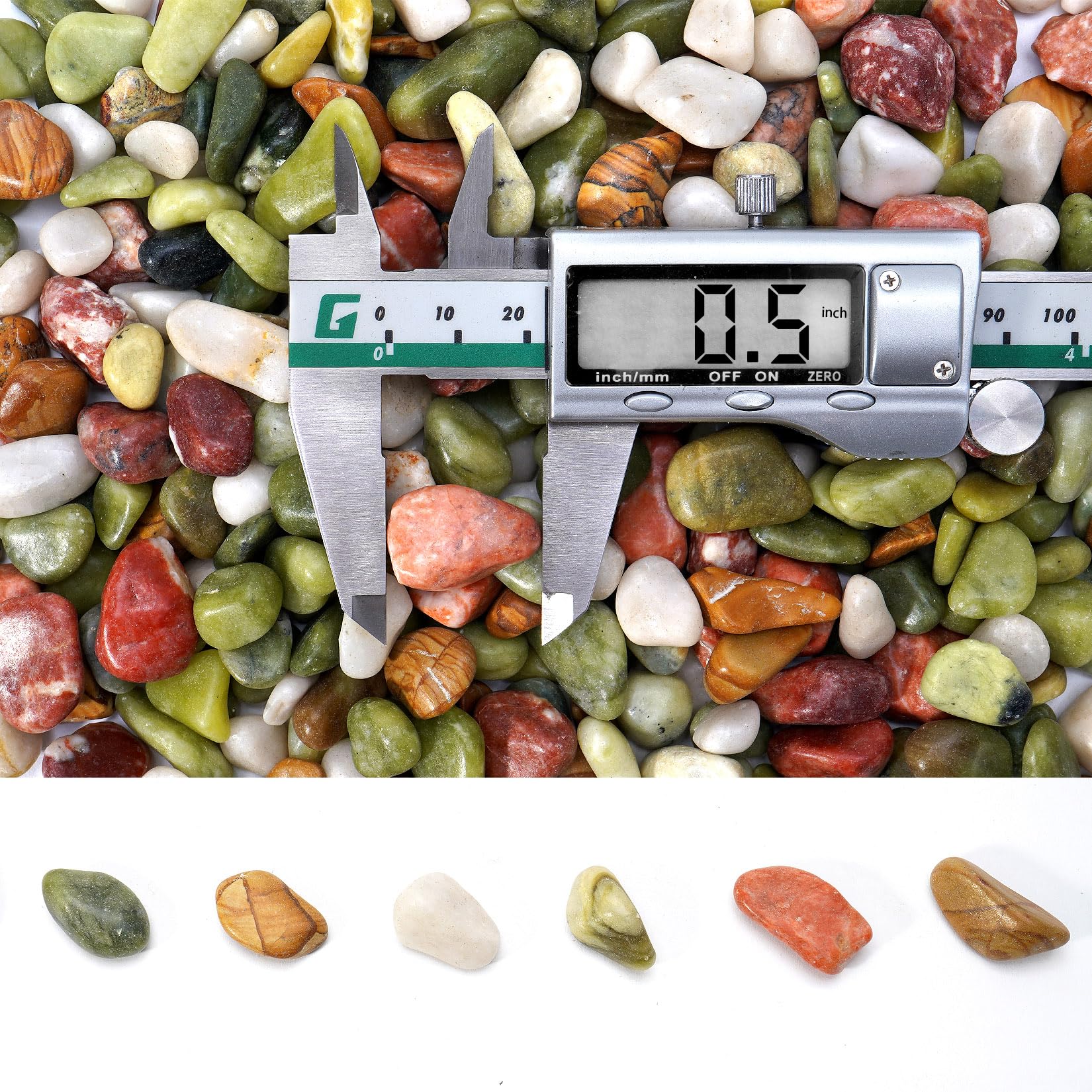 RUOJAS pebbles mixed colors brighten indoor planters with natural fade-resistant tones