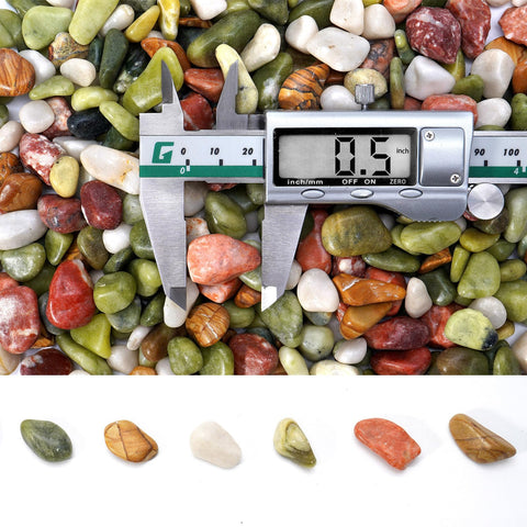 RUOJAS pebbles mixed colors brighten indoor planters with natural fade-resistant tones