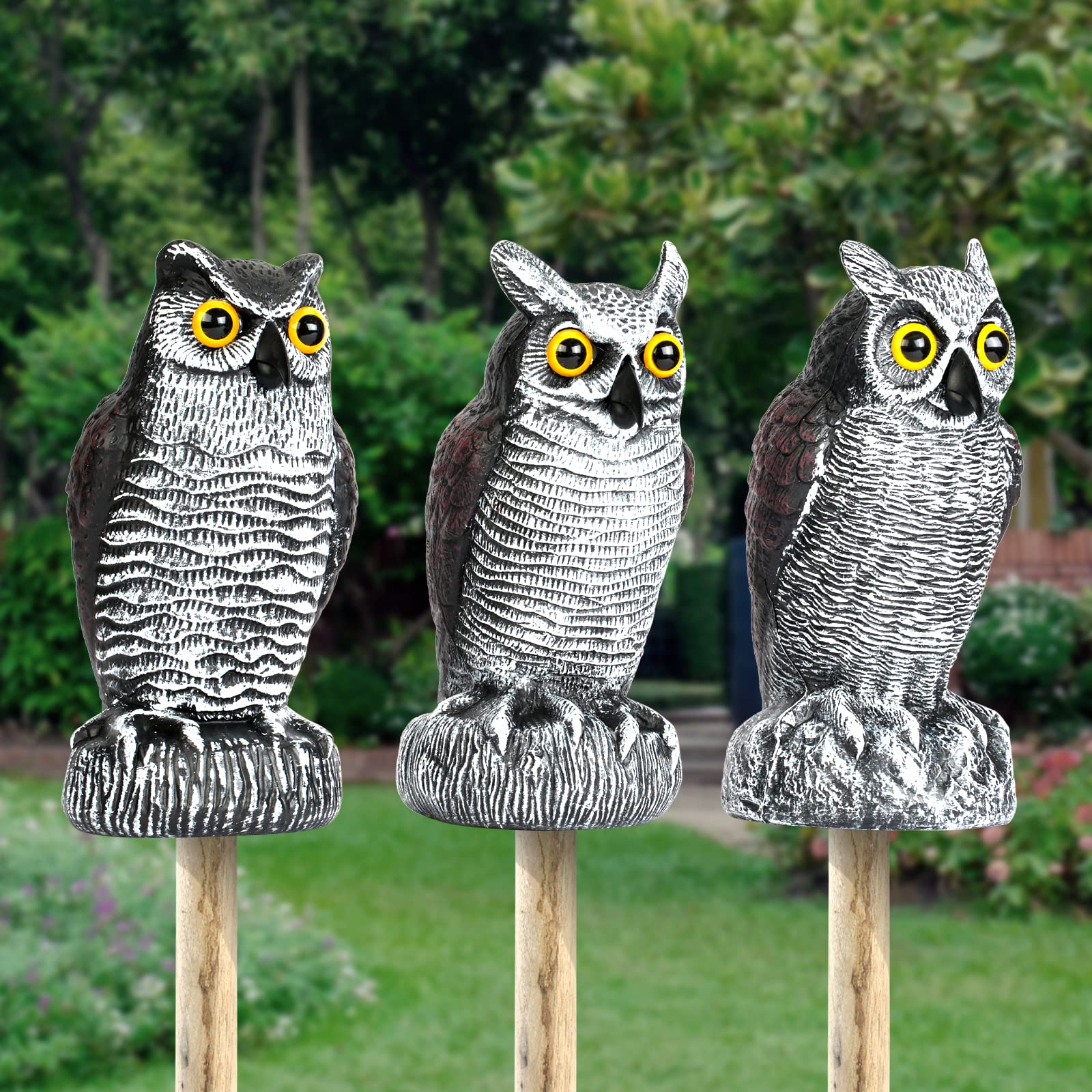 Ruolan owl decoys offer a humane, eco-friendly bird deterrent option.