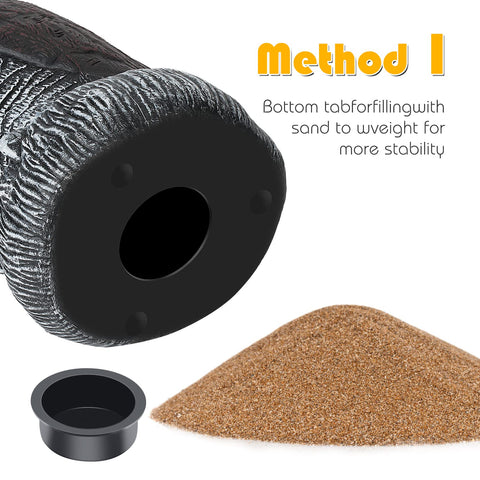 Ruolan owl decoys with a stable base ensure secure placement in gardens and yards.