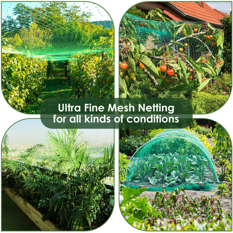 Ruolan Bird Netting with stake shows easy DIY installation